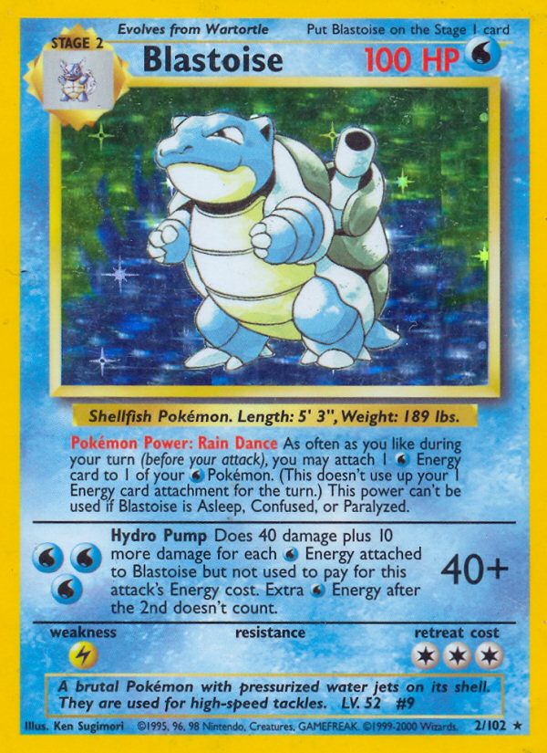 Blastoise Base Set 1999-2000 Holo