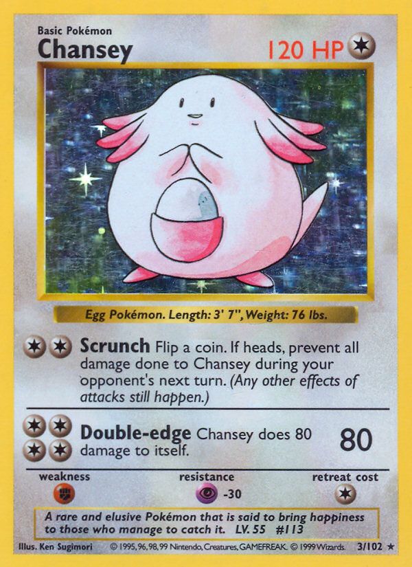 Chansey Shadowless Holo