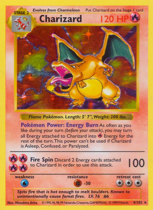 Charizard Shadowless Holo