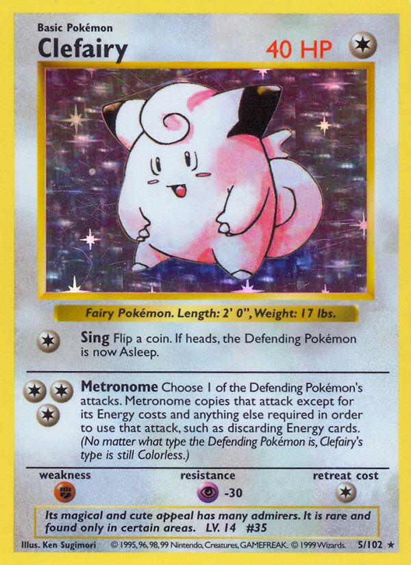 Clefairy Shadowless Holo