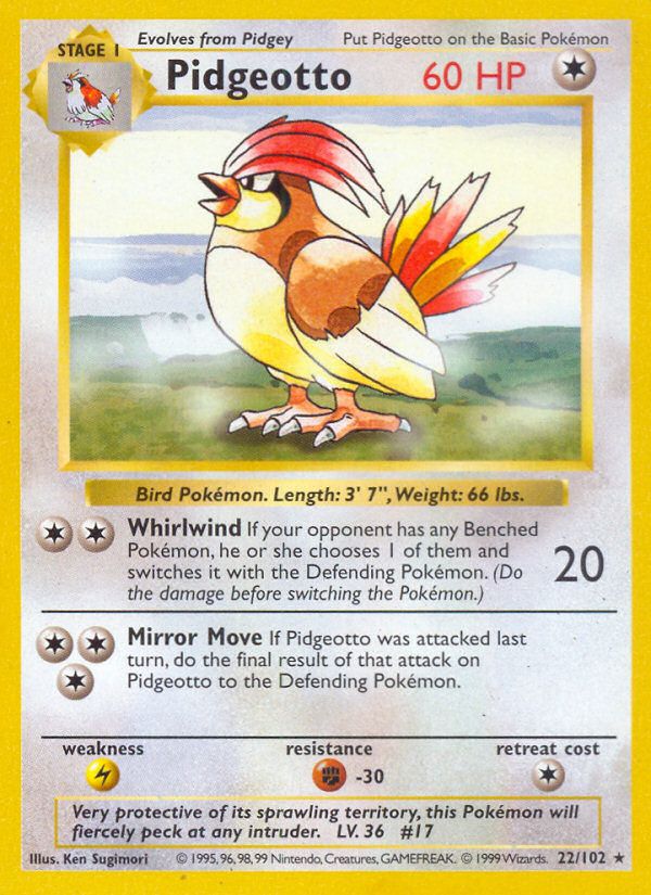 Pidgeotto Shadowless 