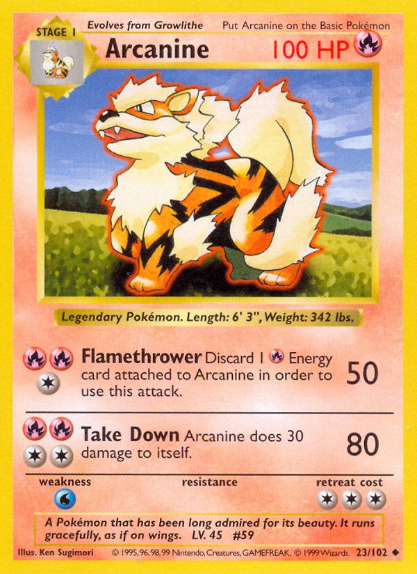 Arcanine Shadowless 