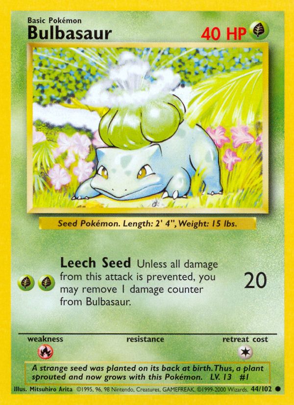 Bulbasaur Base Set 1999-2000 