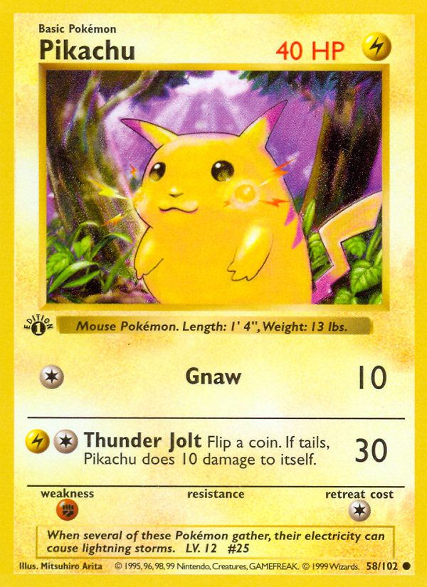 Pikachu 1st Edition-Yellow Cheeks 