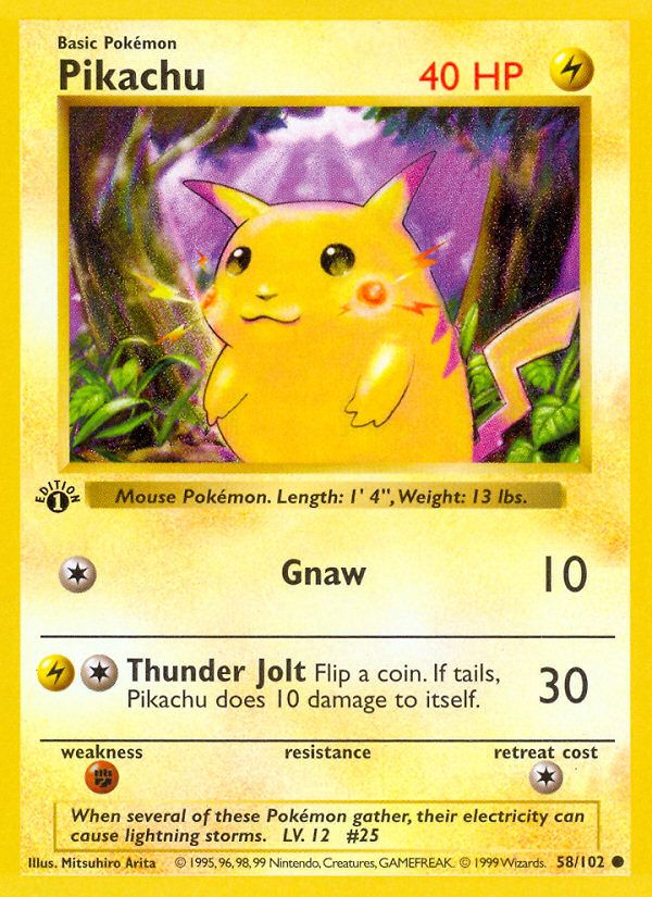 Pikachu 1st Edition-Red Cheeks 