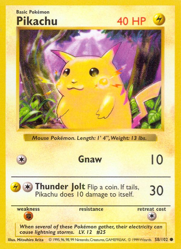 Pikachu Yellow Cheeks-Shadowless 