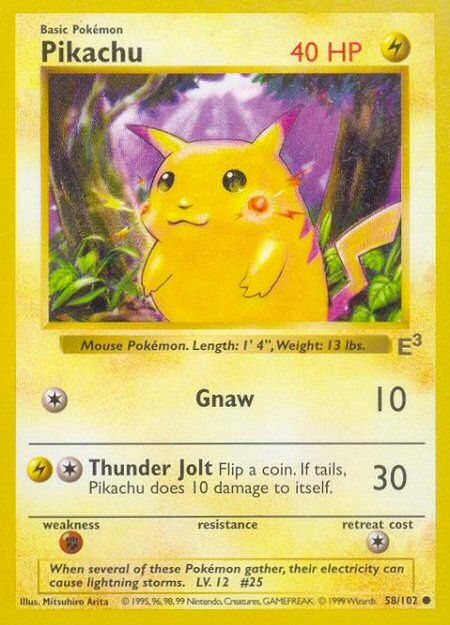 Pikachu E3 Stamp-Red Cheeks 