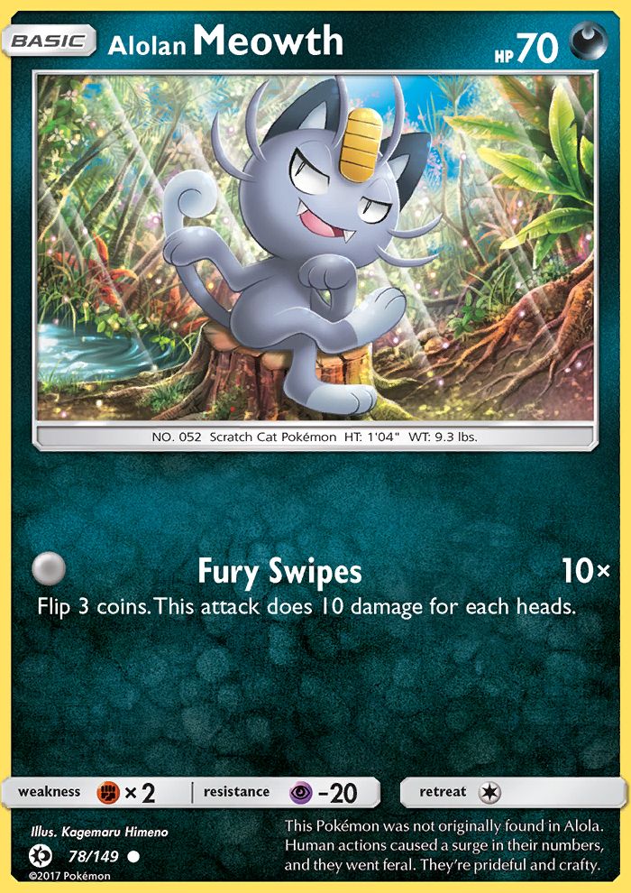 Alolan Meowth Reverse Foil 