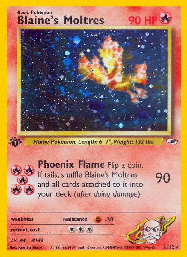 Blaine's Moltres Holo-1st Edition 