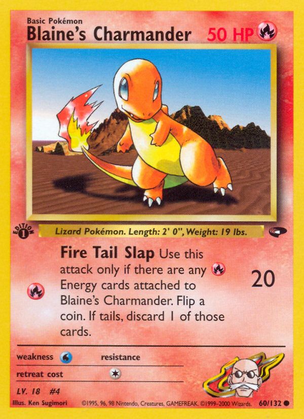 Blaine's Charmander 1st Edition 