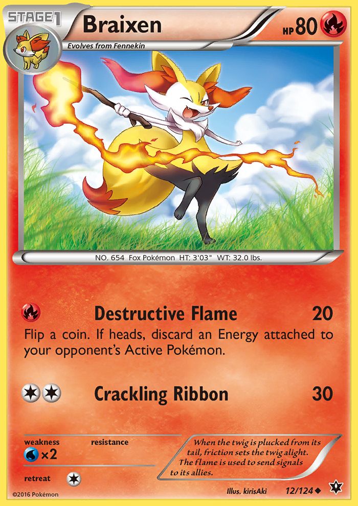 Braixen Pokemon League Reverse Foil 