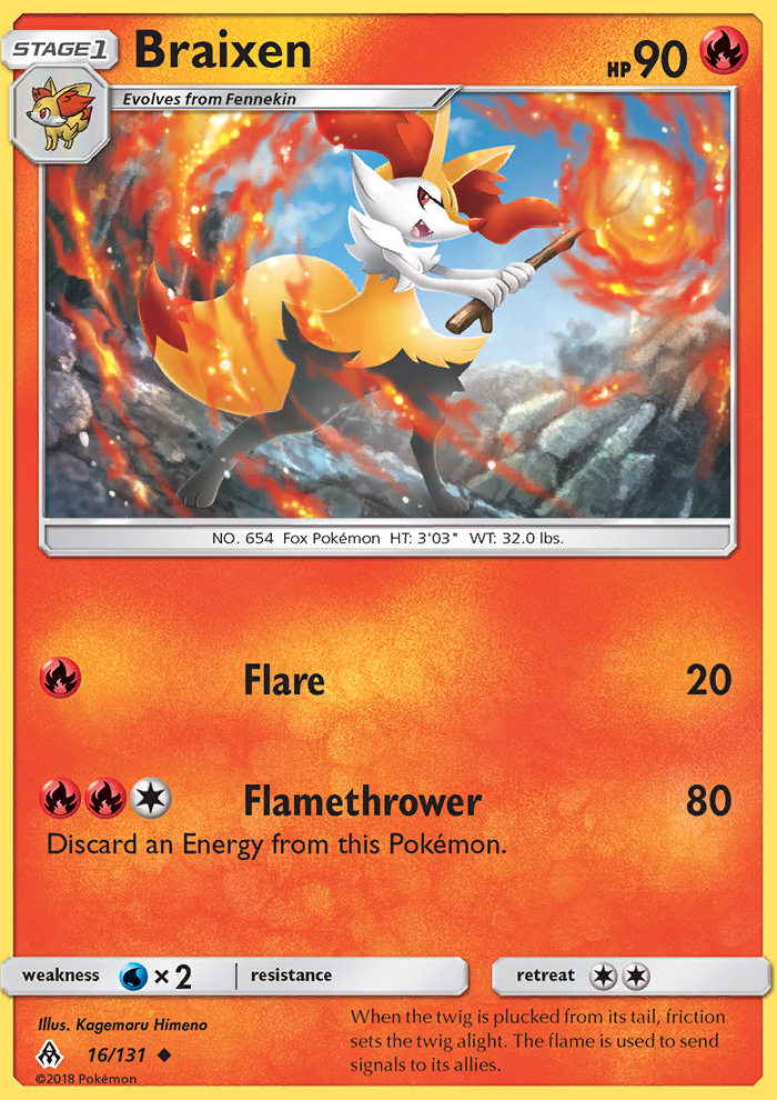 Braixen Reverse Foil 