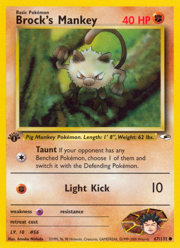 Brock's Mankey 1st Edition 