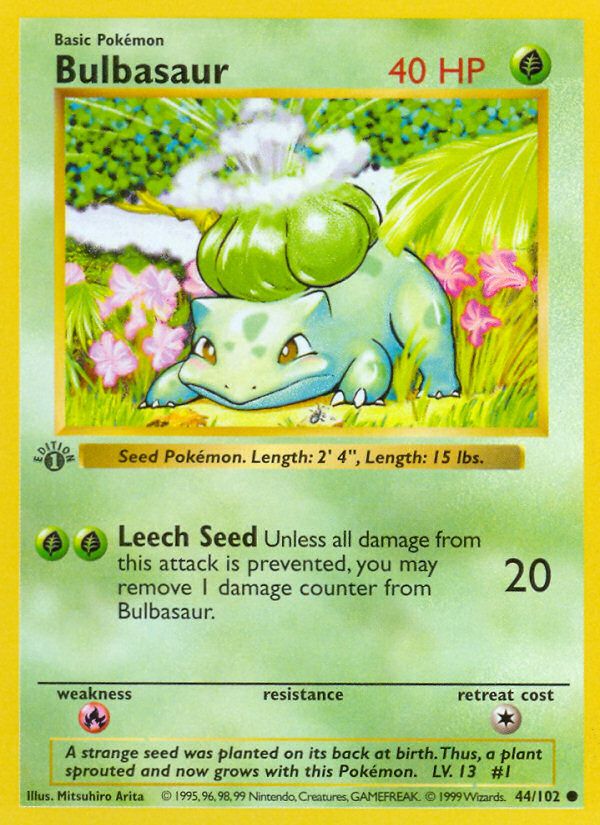 Bulbasaur 1st Edition 