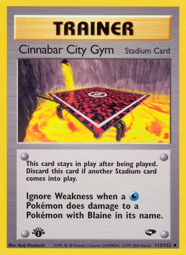 Cinnabar City Gym 1st Edition 