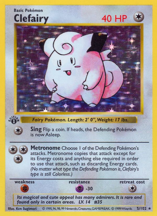 Clefairy Red Heart Error Holo
