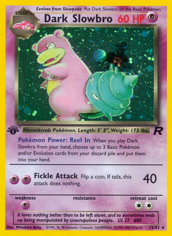 Dark Slowbro 1st Edition Holo