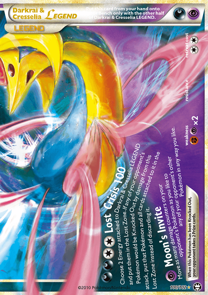 Darkrai &amp; Cresselia Legend Promo Jumbo Holo