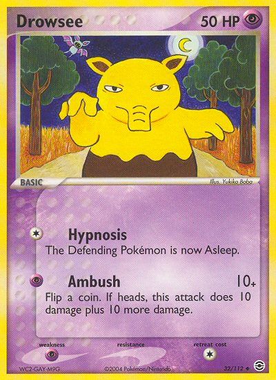 Drowzee Refractor Reverse Foil 