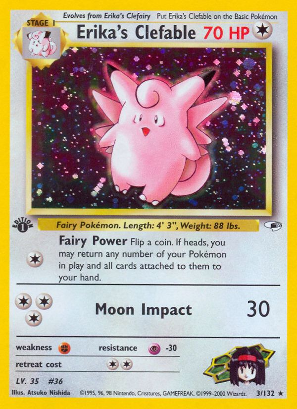 Erika's Clefable Holo-1st Edition 