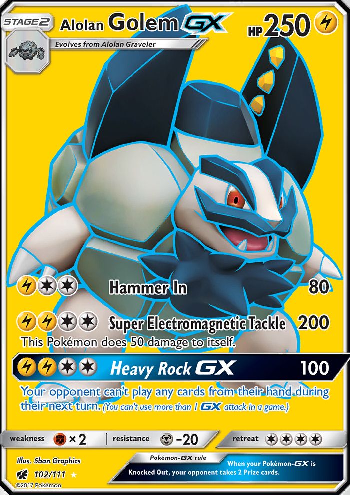 Full Art/Alolan Golem GX 