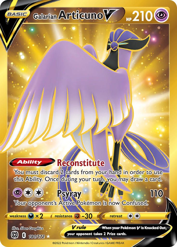 Full Art/Galarian Articuno V Secret Holo