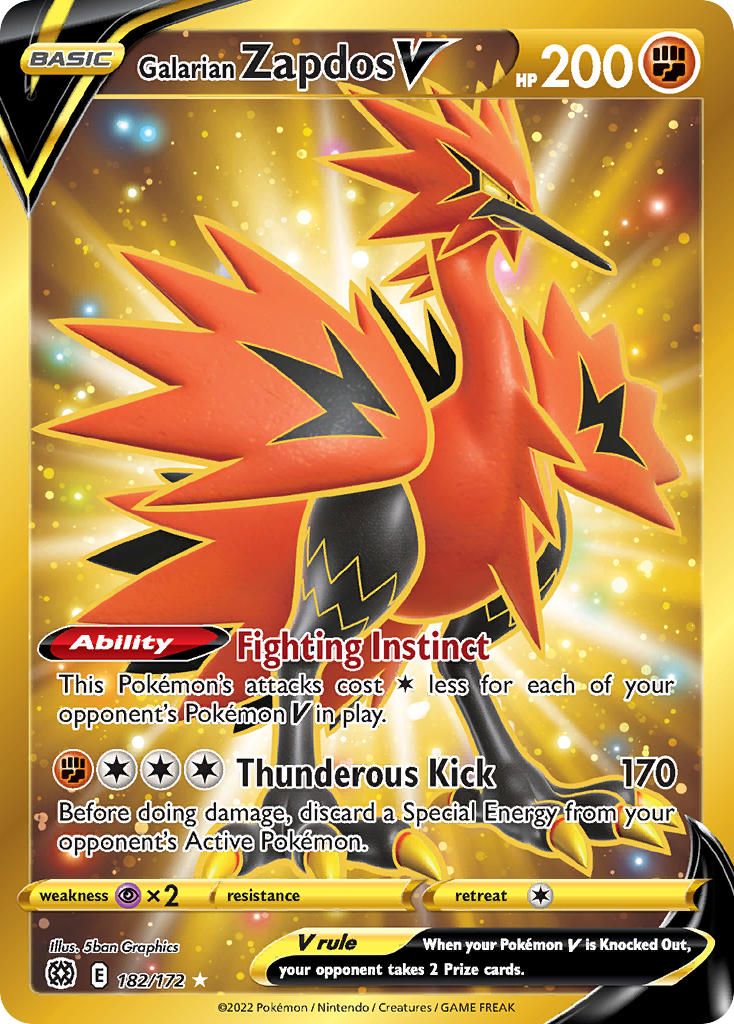 Full Art/Galarian Zapdos V Secret Holo