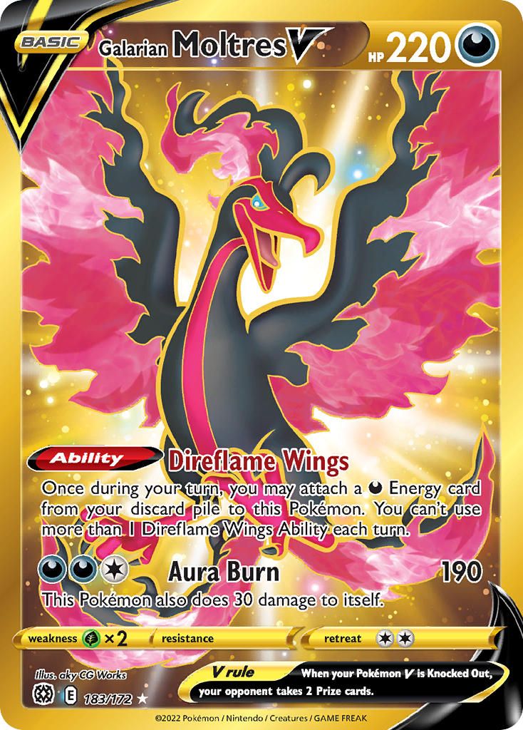 Full Art/Galarian Moltres V Secret Holo