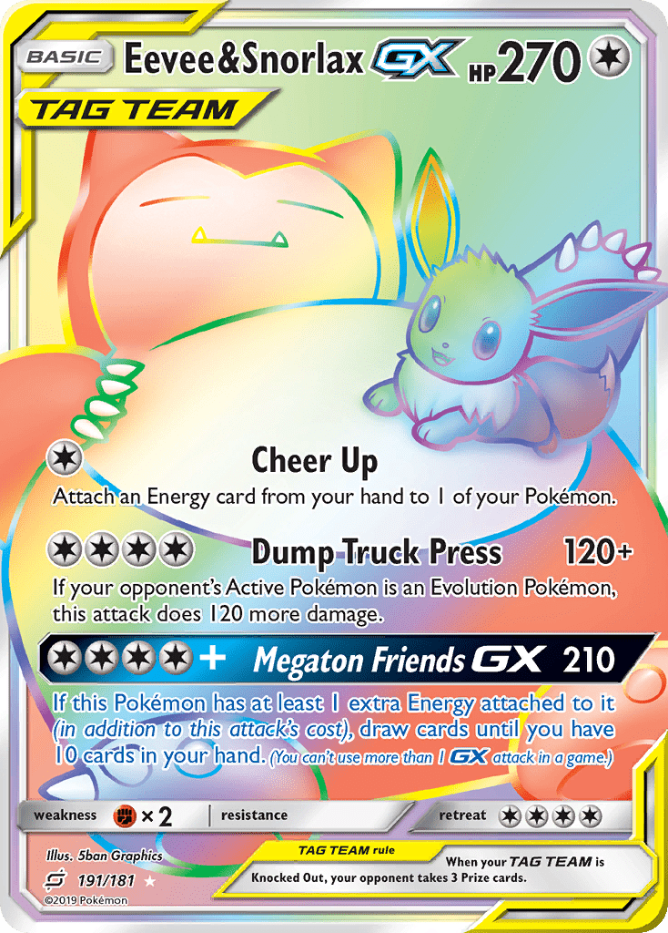 Full Art/Eevee &amp; Snorlax GX Secret 