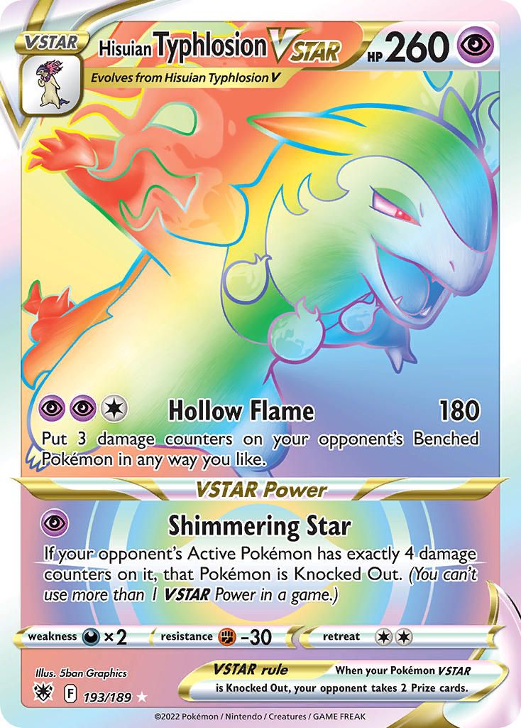 Full Art/Hisuian Typhlosion Vstar Secret Holo