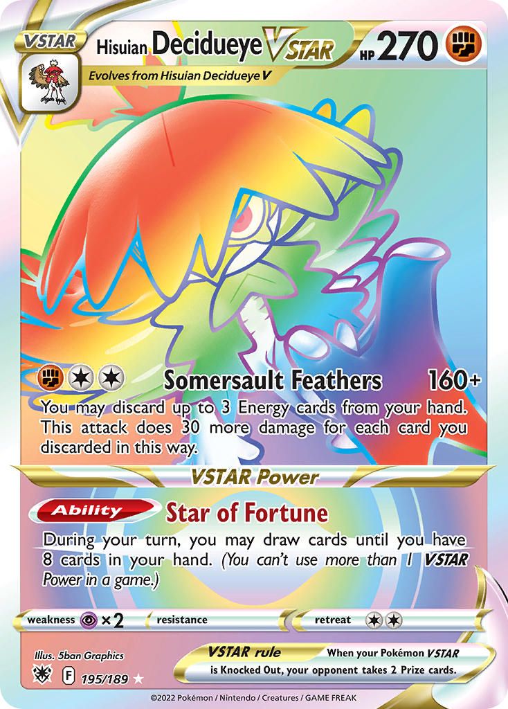 Full Art/Hisuian Decidueye Vstar Secret Holo