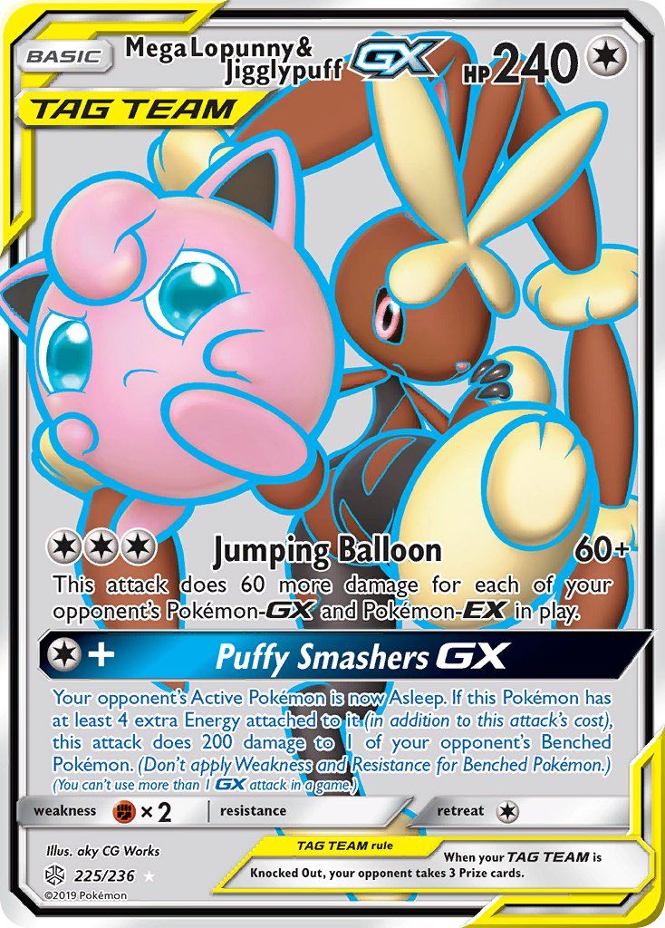 Full Art/Mega Lopunny &amp; Jigglypuff GX 