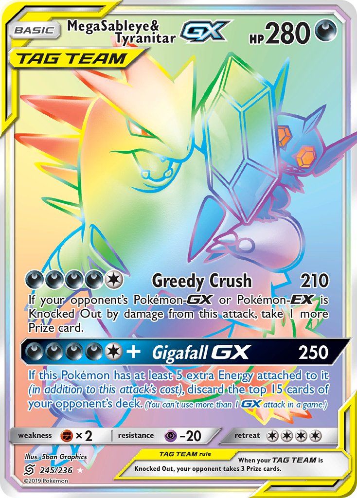 Full Art/Mega Sableye &amp; Tyranitar GX Secret 