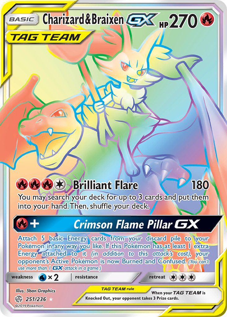 Full Art/Charizard &amp; Braixen GX Secret 