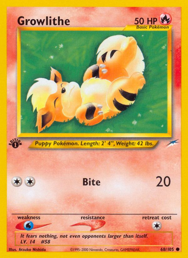 Growlithe 1st Edition 