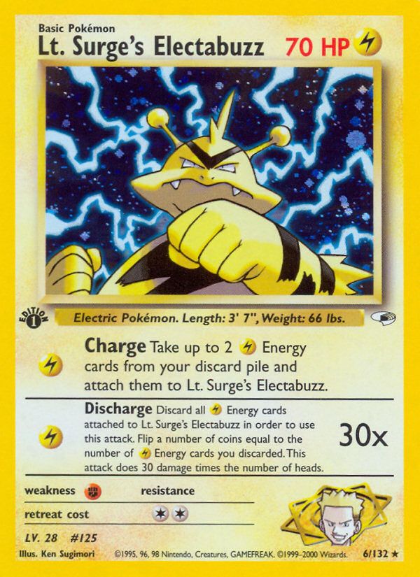 LT. Surge's Electabuzz Holo-1st Edition 