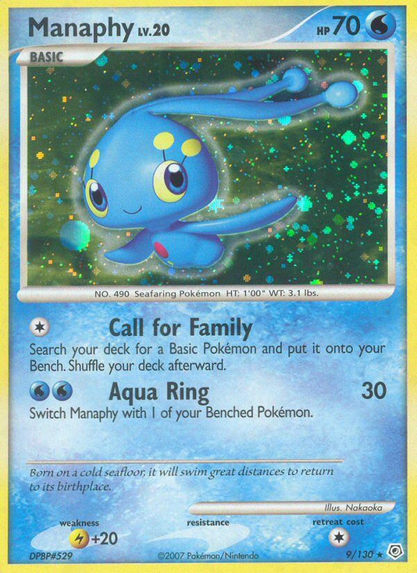 Manaphy Burger King Collection 2008 Reverse Foil 