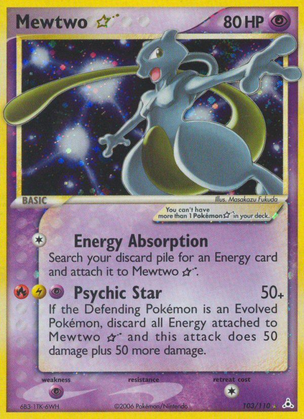 Mewtwo Gold Star Holo