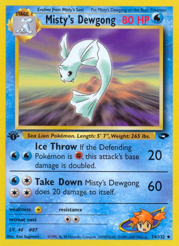 Misty's Dewgong 1st Edition 