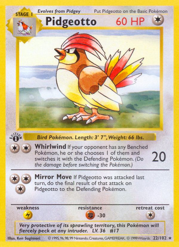 Pidgeotto 1st Edition 