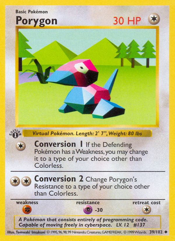 Porygon 1st Edition 