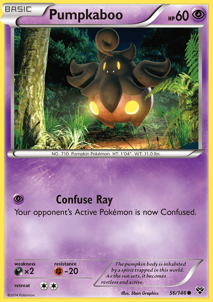 Pumpkaboo Crosshatch Holo Pokemon League-3rd Place 