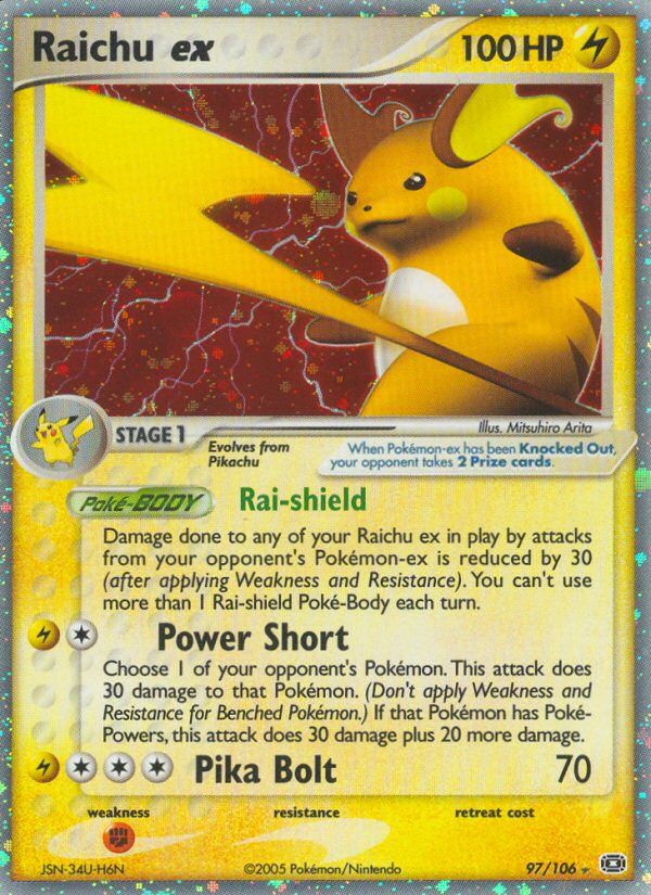 Raichu EX Portuguese Holo