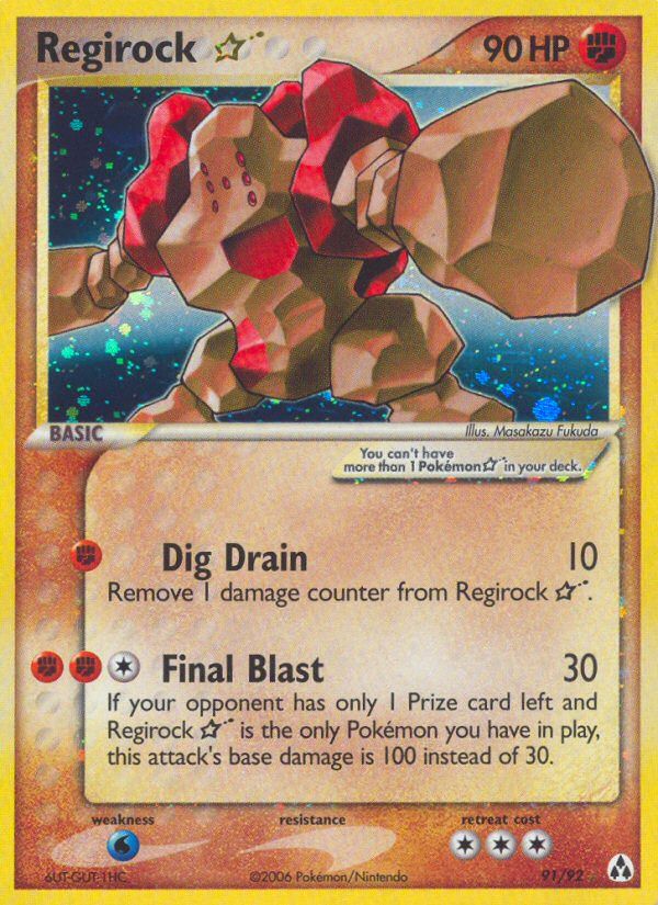 Regirock Gold Star Holo