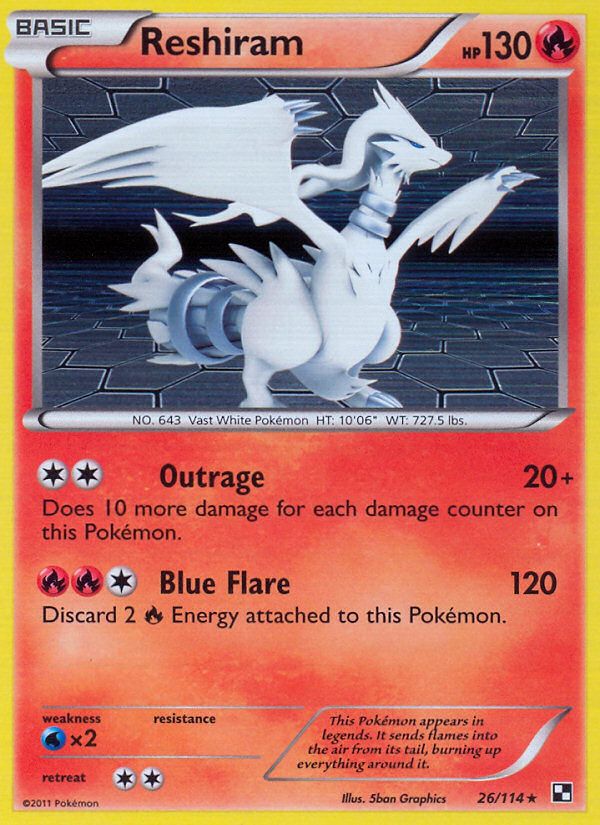 Reshiram Reverse Foil 