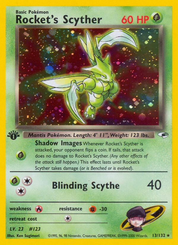Rocket's Scyther Holo-1st Edition 