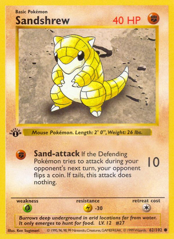 Sandshrew 1st Edition 