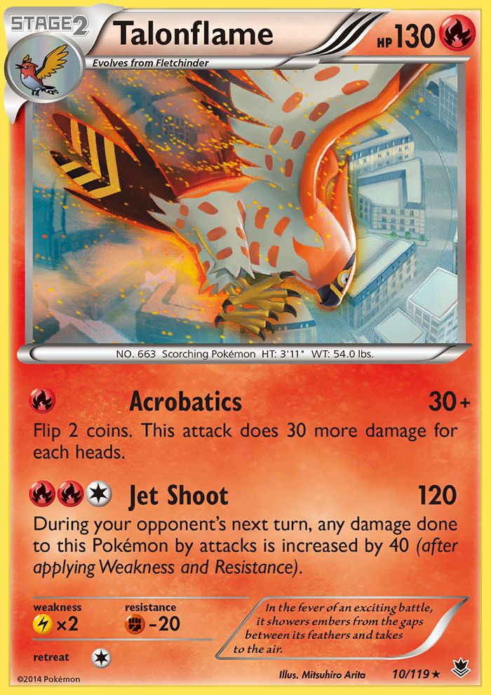 Talonflame Cracked Ice-Burning Winds Theme Deck Holo