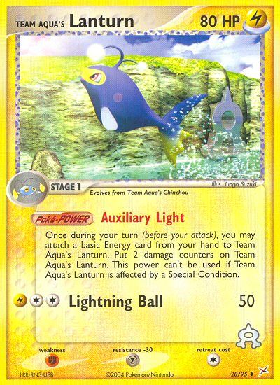 Team Aqua's Lanturn Reverse Foil 