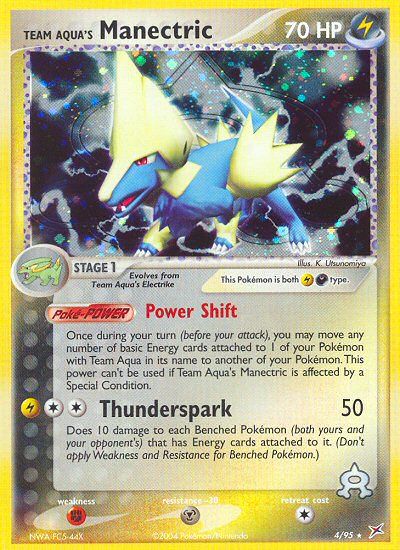 Team Aqua's Manectric Reverse Foil 